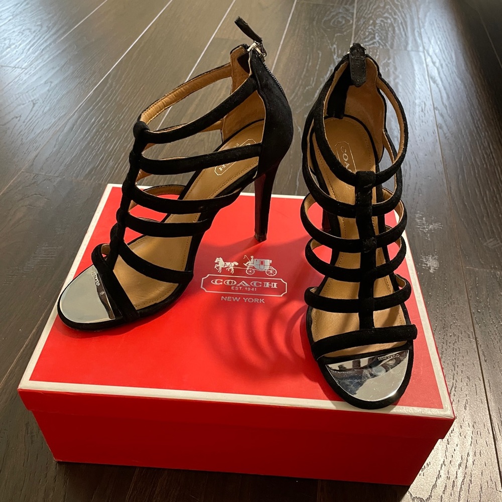 COACH SUEDE GLADIATOR HEELS